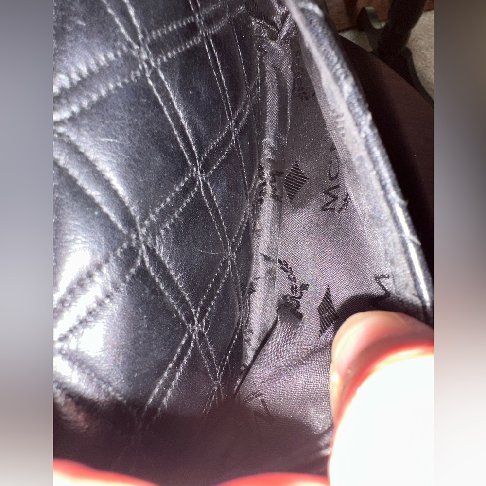 Authentic Mcm Quilted Leather Small Backpack - Bl… - image 8